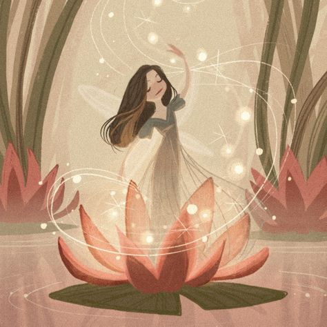 Water Lily Fairy, Water Lily Drawing, Lily Fairy, Lilies Drawing, Unicorn And Fairies, Water Fairy, Fantasy Pictures, Digital Art Tutorial, Water Lily