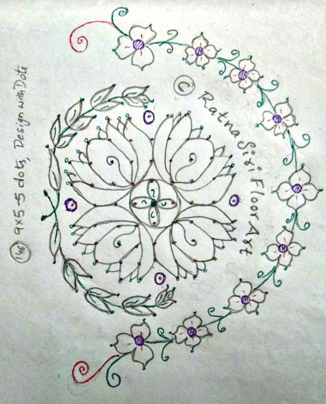 Design With Dots, Dots Rangoli, Festival Rangoli, Indian Rangoli, Daily Rangoli, Small Rangoli, Rangoli Designs With Dots, Rangoli With Dots, Rangoli Kolam