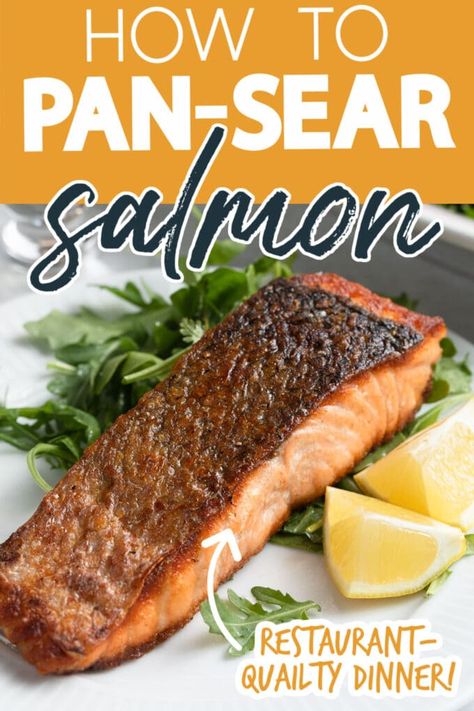 Ways To Prepare Salmon, Best Seared Salmon Recipe, Fried Wonton, Cooking Salmon Fillet, Ocean Food, Salmon Recipes Pan Seared, Pan Fried Salmon, Salmon Steak, Salmon Dinner