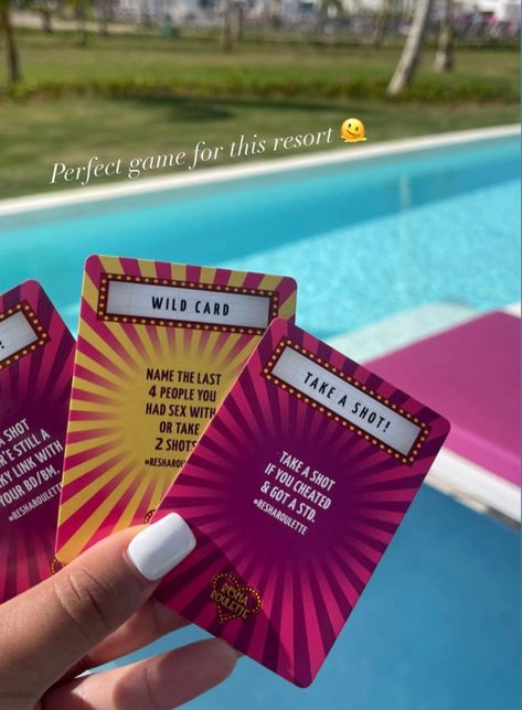 Vacation, summer vibes, card drinking game, caresha please, yung miami, yungmiami305. Caresha Please, Drinking Card Game, Game Night Party, Yung Miami, Party Games For Adults, Sorority Party, Diy Party Games, Drinking Card Games, Frat Party