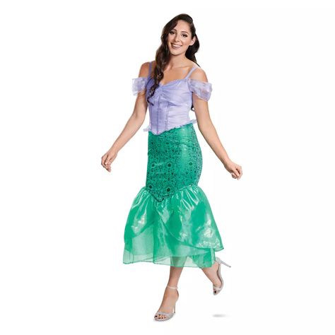 Ariel Deluxe Costume for Adults by Disguise – The Little Mermaid | shopDisney Adult Ariel Costume, Mermaid Costume Ideas, Ariel Halloween, Ariel Halloween Costume, Little Mermaid Outfit, Ariel Costume, Ariel Costumes, Little Mermaid Costume, Ariel Dress