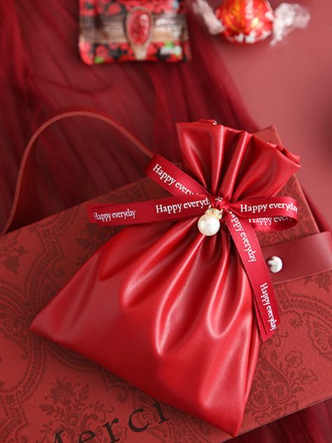 Red    Polyester  Gift Bags    Event & Party Supplies Email Invitation Design, Christmas Gits, Teaser Campaign, Paper Bag Design, Everyday Happy, Favor Gifts, Luxury Details, Email Invitation, Advertising Gifts