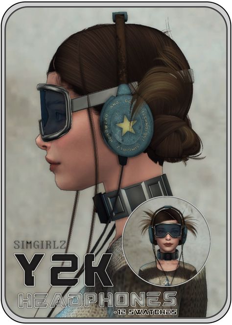 The Sims 4 Cc Y2k Hair, Sims 4 Cc Grunge Hair, Y2k Headphones, Four One Direction, Los Sims 4 Mods, Cc Folder, Pelo Sims, Sims 4 Mm Cc, Sims 4 Body Mods