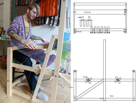 floor loom plans | by Action Weaver Loom Plans, Floor Plan Symbols, Frugal Decor, Floor Loom, Weaving Loom Diy, Rigid Heddle Weaving, Weaving Tools, Jacquard Loom, Woodworking Furniture Plans