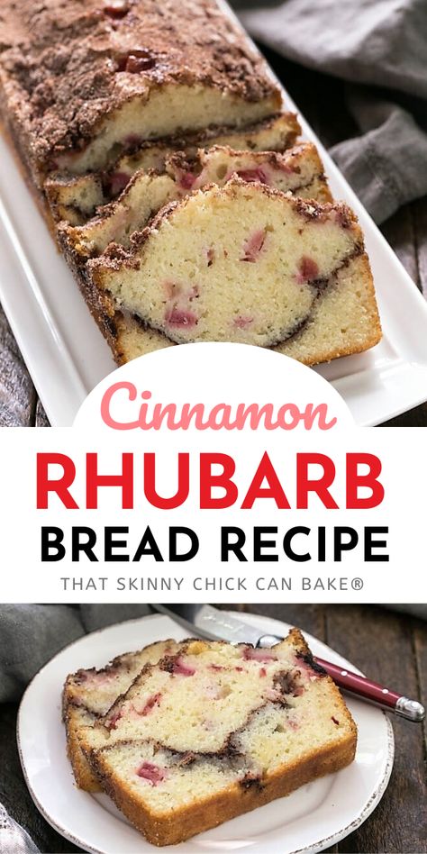 Chilled Dessert Recipes, Rhubarb Bread Recipe, Easy Rhubarb Recipes, Rhubarb Desserts Recipes, Rhubarb Cake Recipes, Best Rhubarb Recipes, Rhubarb Bread, Fresh Rhubarb, Rhubarb Desserts