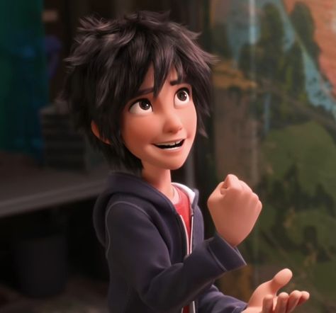 Hiro Hamada Pfp, Hiro Hamada Icon, Hero Hamada, Wasabi Big Hero 6, Room Animation, Animated Crushes, Big Hero 6 Characters, Ryan Potter, Robot Sketch