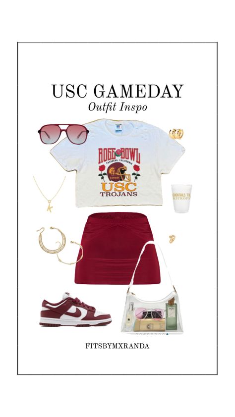 USC GAMEDAY OUTFIT | LTK IN BIO #outfitinspo #outfit #gameday #gamedayfit #gamedayoutfit #usc Usc Outfits, Usc Gameday Outfit, University Outfit, Gameday Outfit, Lookbook, University