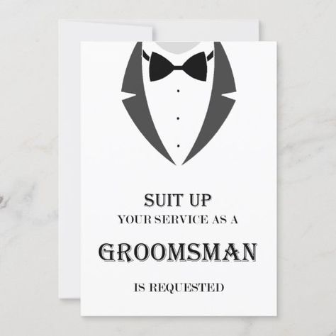 Page Boy Proposal, Asking Groomsmen, Wedding Ushers, Be My Best Man, Best Man Proposal, Groomsman Card, Groomsman Proposal, Suit Card, Be My Groomsman