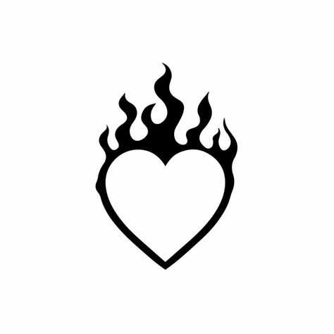 Fire Symbol, Flaming Heart, Famous Tattoos, Fire Tattoo, Flat Vector Illustration, Flat Vector, Symbol Logo, Fire Heart, Tattoo Placement