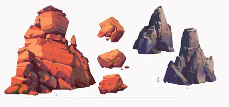 "Stone practice" by peanut z Props Concept, Rock Textures, Desert Art, Illustration Art Girl, Nature Drawing, School Art Projects, Digital Painting Tutorials, Mountain Paintings, Digital Art Tutorial