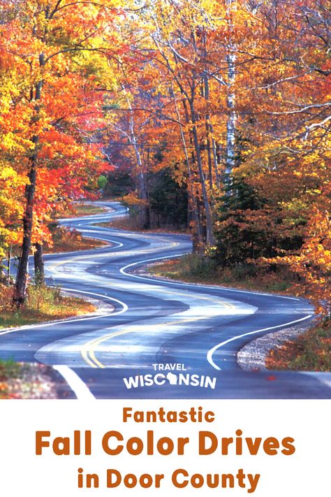 Follow along on these fall drives (including a few charming pit stops) for sights of the area’s brilliant color! 🍁 [📸: Destination Door County] Fall In Door County Wi, Door County Wisconsin Fall, Cana Island Lighthouse, Exploring Wisconsin, Door County Wi, Road Pictures, Door County Wisconsin, Fall Getaways, American Road