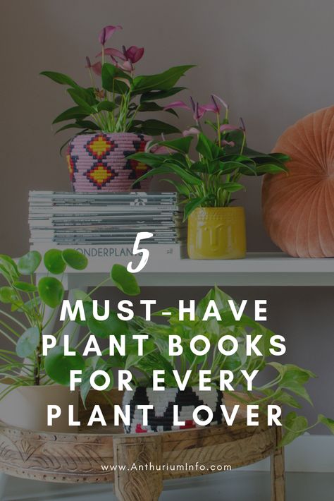 Must-have plant books for every plant lover | Anthurium Info | plantlover, tips, present, presents, book, reading, anthurium, flower, flowers, plant, plants, houseplant, houseplants Plant Coffee Table, Gift Ideas For Plant Lovers, Plant Books, Unique Gift Wrapping Ideas, Plant Lover Gifts, Gift Ideas Creative, Gifts For Plant Lovers, Jungle Style, Green Everything