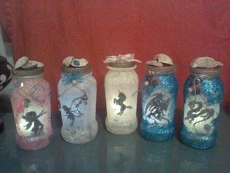 Dragon Lantern Diy, Mythical Creature Crafts, Mythical Creature Party, Diy Kids Room, Camping Decorations, Solar Post Caps, Solar Mason Jars, Fantasy Party, Hanging Solar Lights