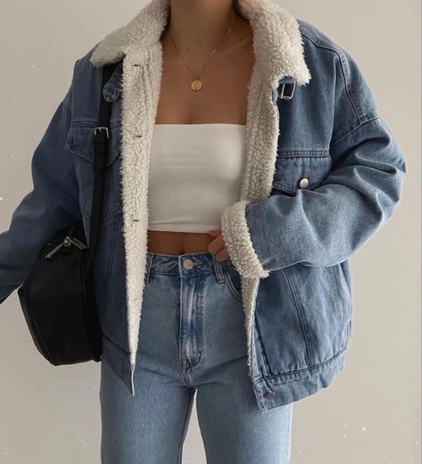 Mode Zara, Denim On Denim, Cold Outfits, Causual Outfits, Casual Style Outfits, Mode Inspiration, Winter Fashion Outfits, Fall Winter Outfits, Outfits Casuales