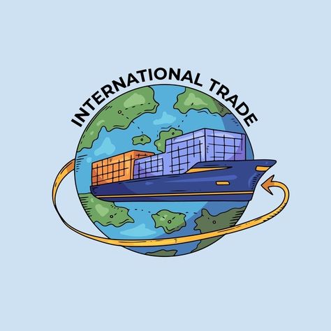 International Trade Logo, Globalization Poster Ideas, Supply Chain Infographic, Trade Logo, Furniture Store Design, File Ideas, School Book Covers, History Project, International Business