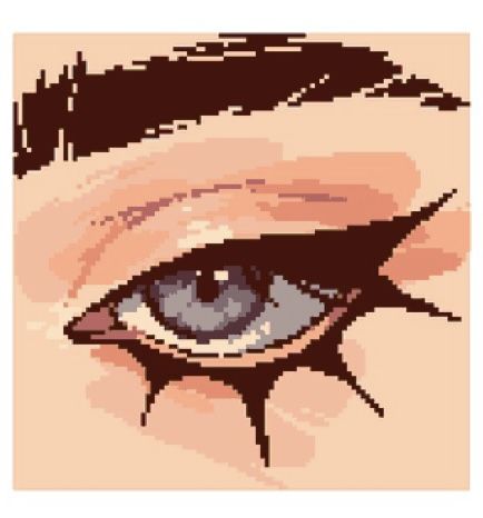 Eyes From The Side, Sketchy Character Design, Semi Circle Eyes Ship Dynamic, Eye From The Side, White Eyes Drawing, Pixel Eyes Tutorial, Creative Oc Designs, Pixel Art Anatomy, Pixel Art Character Base