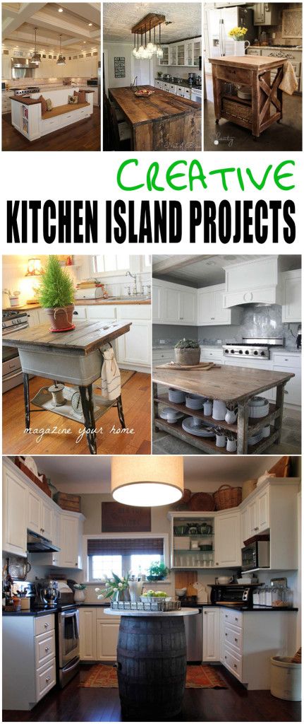 Island Countertops, Creative Kitchen, Diy Kitchen Island, Kitchen Remodeling Projects, Kitchen Redo, Trendy Kitchen, Kitchen Projects, Home Decor Tips, Diy Kitchen