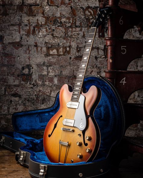 The Casino has been on more hit records than any other Epiphone design. Will this new USA model keep it at the top of the charts for decades to come? Teenage Fanclub, Epiphone Casino, Curtis Mayfield, Gary Clark Jr, Famous Guitars, Gary Clark, Epiphone Guitars, Paul Weller, Classic Guitar