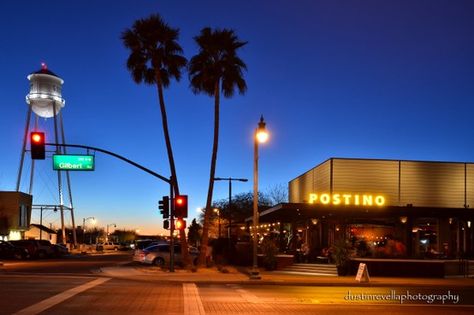 downtown gilbert, AZ Downtown Arizona, Downtown Gilbert Photoshoot, Gilbert Az, Glendale Arizona Restaurants, Phoenix Arizona Downtown, Gilbert Arizona, Child Therapy, Arizona Travel, Water Tower