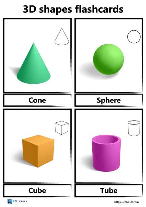 3 D shapes flashcards Teaching 3d Shapes Kindergarten, 2d And 3d Shapes Worksheet For Kindergarten, 2d And 3d Shapes Activities Kindergarten Math, Shape Flash Cards Printable, Teaching 2d And 3d Shapes Kindergarten, Shape Activities Kindergarten, 3d Shapes Activities, 3 Dimensional Shapes, Shapes Flashcards