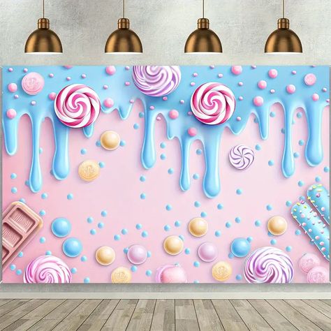 Candyland Backdrop Fairytale Shower Birthday Party - Temu Candyland Backdrop, Alpha Gal, Decoration Photography, Cupcake Gift, Cake Gift, Candyland Birthday, Candy Theme, Fake Bake, Gift Cake