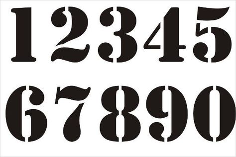 Numbers Stencil 758 Letter Stencils To Print, Cursive Numbers, Letter Stencils Printables, Number Tattoo Fonts, Tattoo Fonts Cursive, Business Fonts, Number Templates, Number Stencils, Postcard Mockup