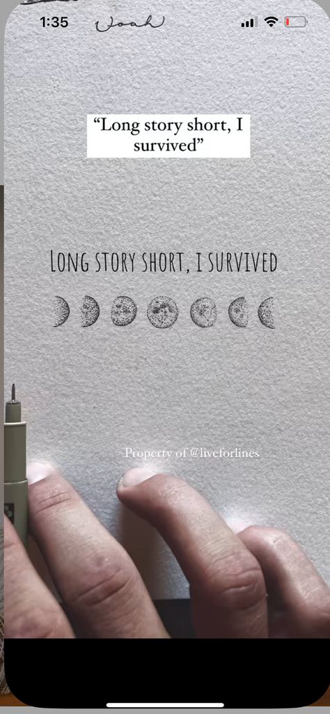 Long Story Short I Survived Tattoo, I Survived Tattoo, Survived Tattoo, Long Story Short I Survived, Tattoo 2024, Long Story Short, Short I, Long Story, Tattoos Ideas