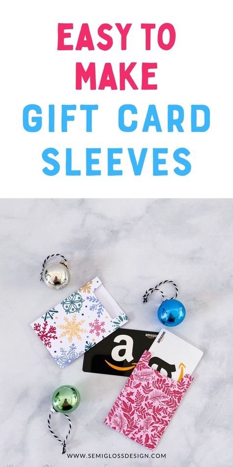 Learn how to make gift card sleeves for Christmas. Get a free printable template to help you make these easy gift card holders. Gift Card Envelope Diy, Easy Gift Card Holders, Gift Card Envelope Template, Gift Card Holder Template, Card Holder Diy, Gift Card Holder Diy, Gift Card Template, Gift Card Envelope, Christmas Gift Card Holders