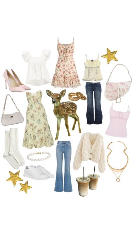 Deer Aesthetic #outfitinspo #outfits #deer #cute #floral #dress #pink #aestheticoutfit  #aesthetic Deer Aesthetic, Deer Outfit, Floral Dress Pink, Cute Floral Dress, Outfit Aesthetic, Dress Pink, Outfits Aesthetic, Aesthetic Clothes, Fashion Inspo Outfits