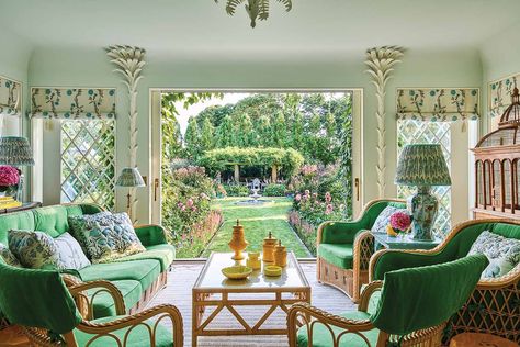 Southern Patio, Hamptons Farmhouse, Rattan Decor, Colorful Rooms, Dutch Colonial Homes, Blue Bedrooms, Cottage Makeover, Pool Pavilion, Indian Garden