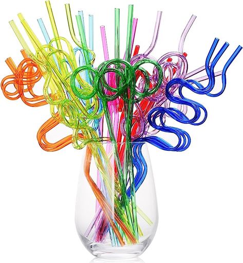 Mocktail Party, Crazy Straws, Fun Drink Recipe, Straw Cleaner, Shapes And Colors, Christmas Party Supplies, Lemonade Stand, Pipe Cleaner, Birthday Party Favors