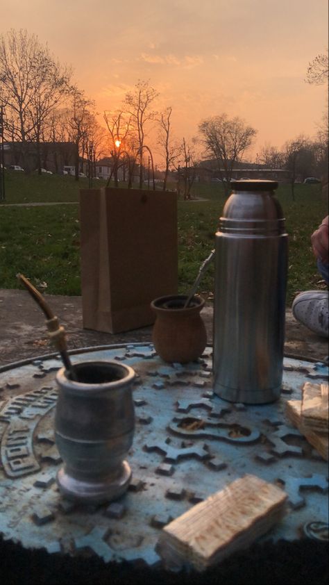 drinking mate at dusk Mate Drink, Vision Board, Cooking Recipes, Drinks, Quick Saves, Argentina