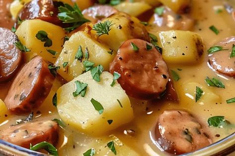 Kielbasa Potato Soup Kiebalsa And Potatoes Soup, Cozy Potato Kielbasa Soup, Kielbasa And Potato Soup, Kielbasa Soup With Potatoes, Creamy Kielbasa, Kielbasa Potato Soup, Kielbasa Soup, Kielbasa And Potatoes, Kielbasa Sausage