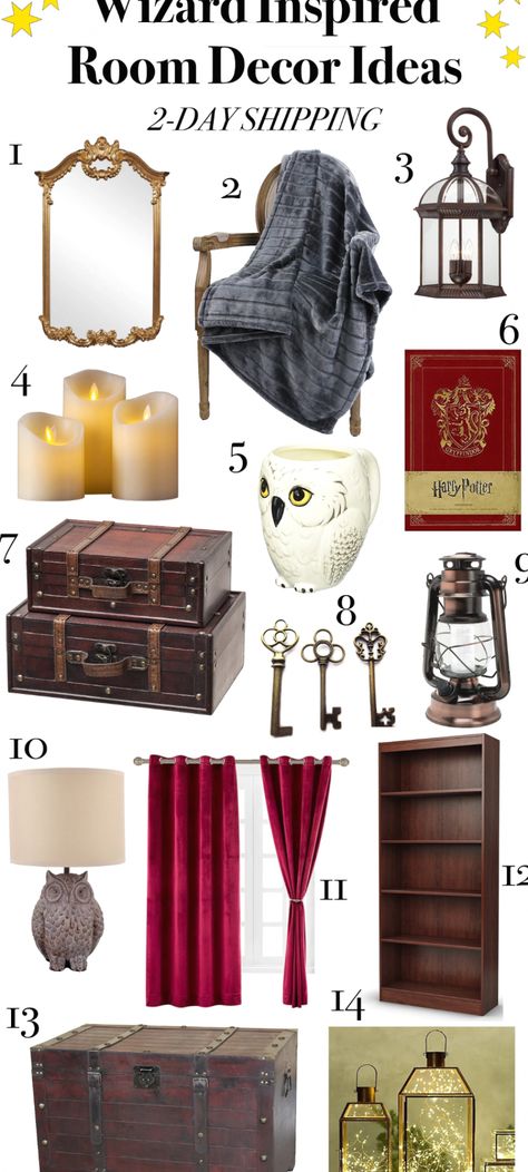 Harry Potter Kids Room, Harry Potter Living Room, Harry Potter Room Decor Ideas, Hogwarts Bedroom, Hogwarts Room, Harry Potter Bedroom Decor, Stile Harry Potter, Zimmer Diy, Harry Potter Nursery