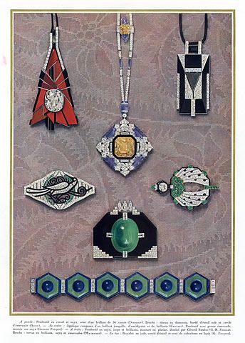 Jewels Art Deco P2 1927 Georges Fouquet, Dusausoy, Jacques Lacloche, Roger Sandoz Archive documents French Clippings | Hprints.com Art Deco Jewellery Design, Bijoux Art Deco, Jewelry Sketches, Jewelry Sketch, Jewelry Rendering, Motif Art Deco, Design Advertisement, Art Deco Jewellery, Jewelry Illustration