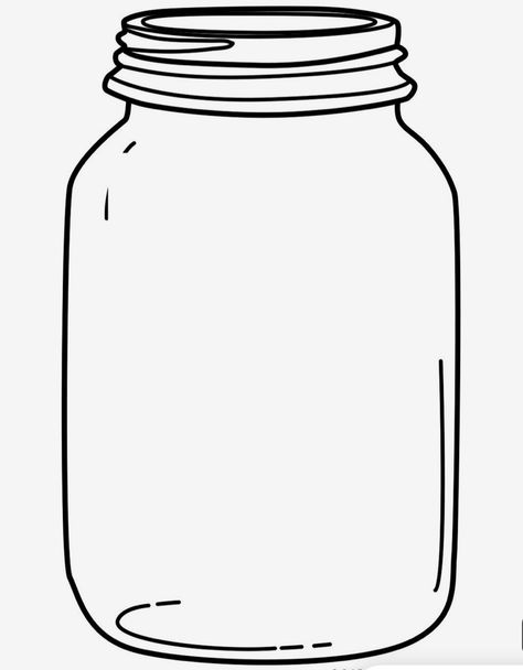 Mason Jar Outline, Mason Jar Drawing, Half Sleeve Tattoos Forearm, Bond Paper Design, Art Education Lessons, Bottle Drawing, Monster Crafts, Insect Crafts, Leather Hip Bag