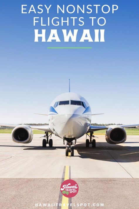 Which cities have nonstop flights to Hawaii? Here are easy nonstop flights to Hawaii with the most convenient options to plan your Hawaiian vacation. These direct flights to Hawaii will let you start your vacation to Hawaii sooner! Whether you're planning a Hawaiian vacation with family, or a romantic getaway we've got you covered with all the best tips for finding direct flights to Hawaii. Check out the blog for nonstop flights from major cities like Boston, NYC, Austin, and Los Angeles. Flying To Hawaii, Hawaii On A Budget, Best Hawaiian Island, Vacation To Hawaii, Vacation With Family, Island To Visit, Things To Do In Hawaii, Trip To Hawaii, Hawaiian Vacation