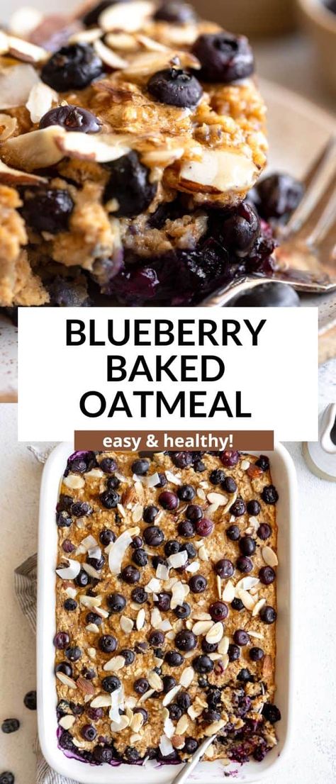 Blueberry Baked Oatmeal Blueberry Baked Oatmeal, Cardamom Recipe, Blueberry Oatmeal Bake, Baked Oatmeal Recipe, Protein Baking, Prep Breakfast, Baked Oatmeal Recipes, Brunch Food, Blueberry Oatmeal