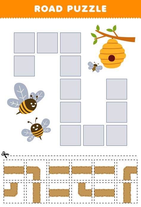 Beehive Printable, Bee Worksheet, Farm Worksheet, Farm Printable, Bee Games, Bee Activities, Bee Printables, Busy Activities, File Folder Activities