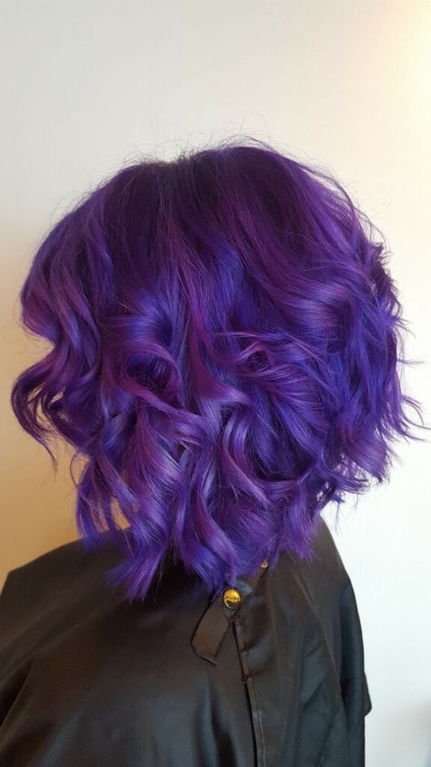 Short Wavy Purple Hair, Hair Inspo Ideas, Hair Necessities, Purple Brown Hair, Short Purple Hair, Witchy Hair, Blue Purple Hair, Purple Balayage, Haircuts And Color