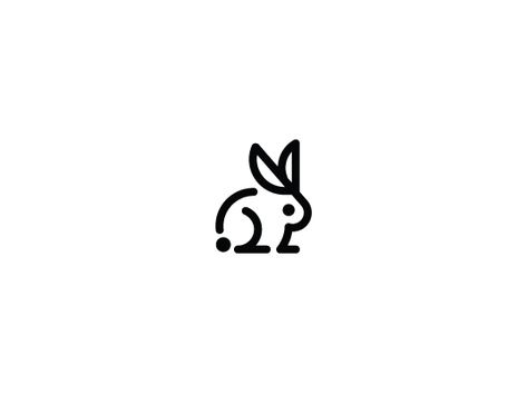 Rabbit by Tanmay | Logo Designer & Icon Designer on Dribbble Rabbit Icon, Hospital Icon, Paw Logo, Bird Logo Design, Finance Icons, Rabbit Tattoos, School Icon, Bunny Logo, Dog Logo