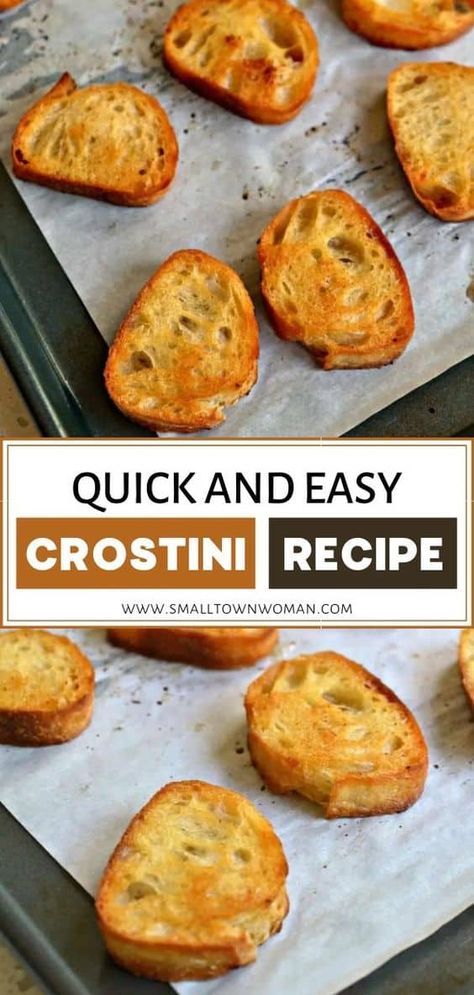 Easy Crostini, Crostini Bread, Toasted Crostini, Crostini Appetizers, Crostini Recipes, Italian Recipe, Italian Appetizers, Dried Herbs, Herbs And Spices