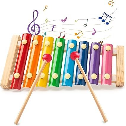 Amazon.com: LovesTown Wooden Xylophone for Kids, Children Xylophone Toy with 2 Child Safe Mallets 8 Diatonic Keys Musical Instruments for Toddlers 1-3 : Toys & Games Xylophone Aesthetic, Xylophone Notes, Xylophone Songs, X Is For Xylophone, Musical Instruments For Toddlers, Kids Xylophone, Wooden Xylophone, Kids Safe, Musical Instruments