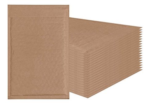 Natural Kraft Bubble mailers 6x9 Brown Padded envelopes 6 x 9 by Amiff. Pack of 20 Kraft Paper Cushion envelopes. Exterior Size 6x10 (6 x 10). Peel and Seal. Mailing, Shipping, Packing, Packaging. Bubble Packaging, Brown Paper Packages, Mailing Envelopes, Poly Mailers, Bubble Mailer, Bubble Envelopes, Brown Paper, Strong Adhesive, Kraft Paper