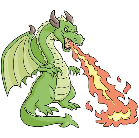 Dragon Breathing Fire, Dragon Breathing, Mythical Creatures Drawings, Draw A Dragon, Dragon Craft, Easy Dragon Drawings, Fire Kids, Breathing Fire, Paper Dragon