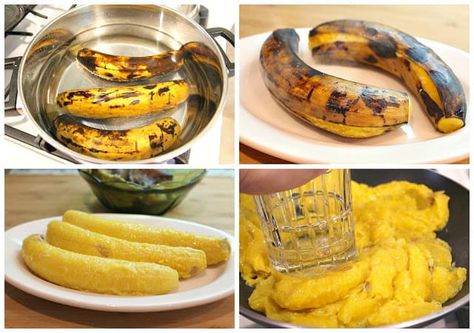 A sweet and salty plantain puree that is just one of the many ways that people in the Tuxtla’s region in Veracruz cook plantains. Mogo Mogo, Cook Plantains, How To Cook Plantains, Mashed Plantains, Pan Fried Pork Chops, Plantain Recipes, Fried Pork Chops, Recipe Step By Step, Pureed Food Recipes