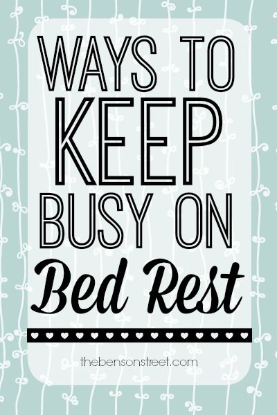 Pregnant and on bed rest? It can get boring quick. Here are Ways to Keep Busy on Bed Rest at thebensonstreet.com. #bedrest #pregnancy Bed Rest Activities, Bed Rest Pregnancy, Foods For Pregnancy, Surgery Care Package, Care During Pregnancy, High Risk Pregnancy, Hospital Stay, Bed Rest, Super Foods