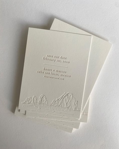 @swellpress shared a photo on Instagram: “I love the simplicity of this save the date! camel letterpress ink and the beautiful Cabo arches in faint grey on natural white paper for a…” • Dec 28, 2020 at 1:48pm UTC Business Card Save The Date, Minted Save The Date, Luxury Wedding Save The Date, No Photo Save The Date, Cabo Wedding Save The Dates, Luxury Save The Date Ideas, Cabo Save The Date, Modern Wedding Save The Date, Photo Save The Date Ideas