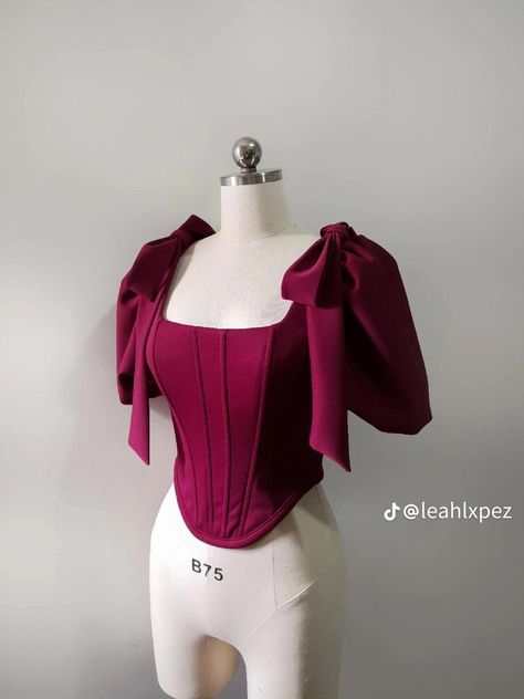 Mizo Tops Design, Sunday Top Design, Corset Top With Sleeves, Sunday Dress Mizo, Stylish Tops Fashion, Sunday Dress Outfit, Stylish Business Outfits, Corset Fashion Outfits, Street Style Outfits Casual