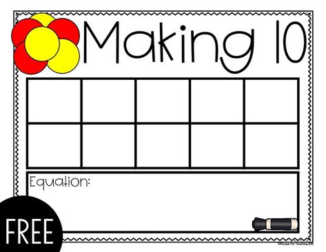 Making Ten Making 10 Kindergarten, Free 10 Frame Printable, Make 10 Activities, Ways To Make 10 Activities, Make Ten, Making 10 Activities, Ways To Make 10, Making Ten, Prek Math